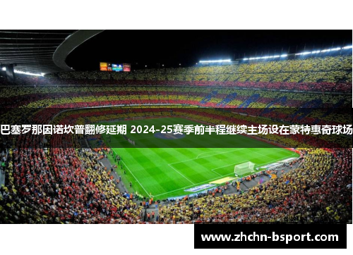 巴塞罗那因诺坎普翻修延期 2024-25赛季前半程继续主场设在蒙特惠奇球场